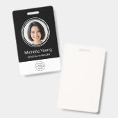 パーソナライズされた企業用社員ID ブラック バッジ (正面＆裏面)