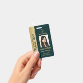 パーソナライズされた企業社員グリーンID バッジ (手持ち)