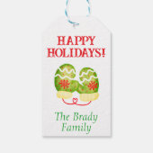 パーソナライズされた休日プレゼントラベル ギフトタグ (裏面)