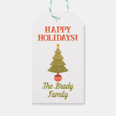 パーソナライズされた休日プレゼントラベル ギフトタグ (裏面)