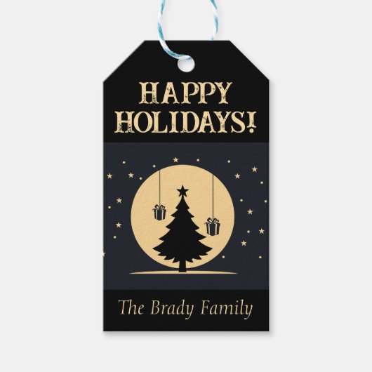 パーソナライズされた休日プレゼントラベル ギフトタグ (正面)