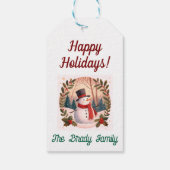 パーソナライズされた休日プレゼントラベル ギフトタグ (裏面)