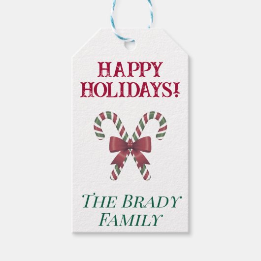 パーソナライズされた休日プレゼントラベル ギフトタグ (正面)
