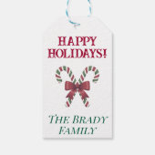 パーソナライズされた休日プレゼントラベル ギフトタグ (裏面)