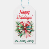 パーソナライズされた休日プレゼントラベル ギフトタグ (裏面)