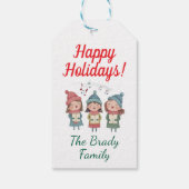 パーソナライズされた休日プレゼントラベル ギフトタグ (裏面)