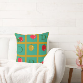 パーソナライズされた休日観賞用スクウェア金ゴールド クッション