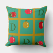 パーソナライズされた休日観賞用スクウェア金ゴールド クッション (正面)