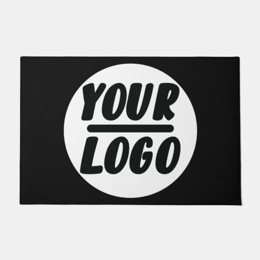 パーソナライズされた会社ロゴ歓迎エレガント ドアマット (正面)