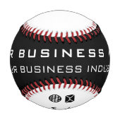 パーソナライズされた会社名文字Info Baseball 野球ボール (裏面)