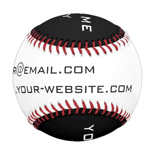 パーソナライズされた会社名文字Info Baseball 野球ボール (正面)
