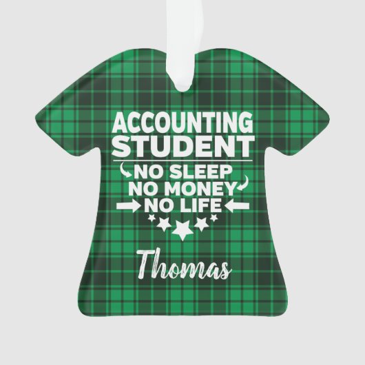 パーソナライズされた会計生無生命保険 オーナメント (正面)