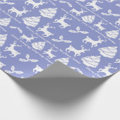 パーソナライズされた伝統的トナカイ ラッピングペーパー (角)