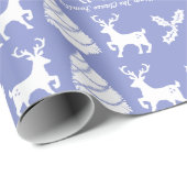パーソナライズされた伝統的トナカイ ラッピングペーパー (ロールコーナー)