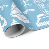 パーソナライズされた伝統的冬の風景 ラッピングペーパー (ロールコーナー)