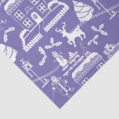 パーソナライズされた伝統的冬の風景 薄葉紙 (詳細)