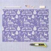 パーソナライズされた伝統的冬の風景 薄葉紙 (クラフト)