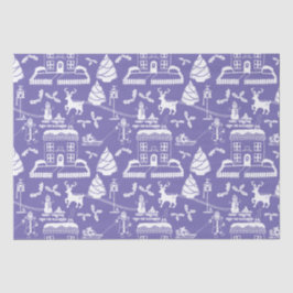 パーソナライズされた伝統的冬の風景 薄葉紙