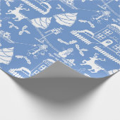 パーソナライズされた伝統的場 ラッピングペーパー (角)