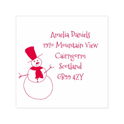 パーソナライズされた住所 セルフインキングスタンプ (デザイン)