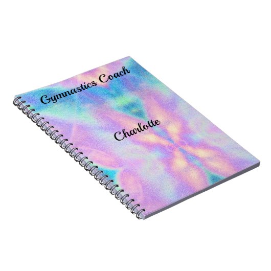 パーソナライズされた体操コーチスパイラルノート ノートブック (右側)