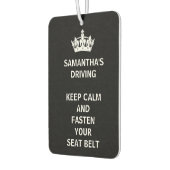 パーソナライズされた保おもしろいガーリーCalm Black カーエアーフレッシュナー (左)