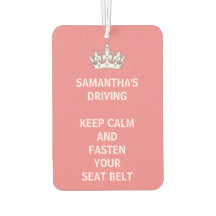 パーソナライズされた保おもしろいガーリーCalm Pink Driving