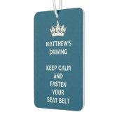 パーソナライズされた保おもしろいCalm Blue Driving カーエアーフレッシュナー (左)