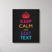 パーソナライズされた保テキストの色を数々の落ち着ける キャンバスプリント (正面)