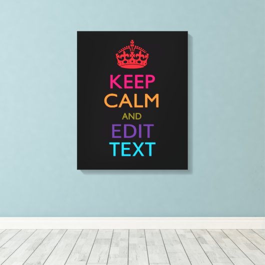 パーソナライズされた保テキストの色を数々の落ち着ける キャンバスプリント (インサイチュ (ウッドフロア))