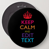 パーソナライズされた保テキストの色を数々の落ち着ける 缶バッジ (正面&裏面)