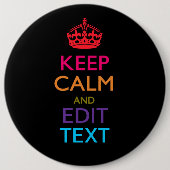 パーソナライズされた保テキストの色を数々の落ち着ける 缶バッジ (正面)