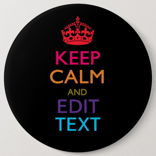 パーソナライズされた保テキストの色を数々の落ち着ける 缶バッジ (正面)