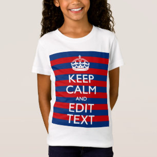 パーソナライズされた保テキストを落ち着かせストライプる Tシャツ