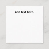 パーソナライズされた保実在地代理 スクエア名刺 (裏面)