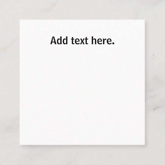 パーソナライズされた保実在地代理 スクエア名刺 (裏面)