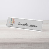 パーソナライズされた保実在地代理 デスクネームプレート (正面)