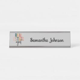 パーソナライズされた保実在地代理 デスクネームプレート