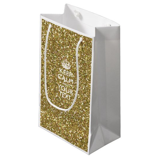 パーソナライズされた保落ち着いてクリエイティブ文字 スモールペーパーバッグ (正面アングル)