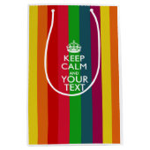 パーソナライズされた保落ち着いてクリエイティブ文字 ミディアムペーパーバッグ (正面)