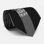 パーソナライズされた保黒い文字を落ち着けストライプる ネクタイ (ロール)