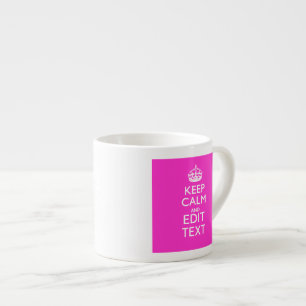 パーソナライズされた保CALMとテキストピ鮮やかンク エスプレッソカップ