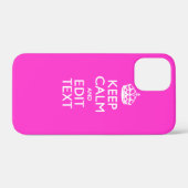 パーソナライズされた保CALMとテキストピ鮮やかンク Case-Mate iPhoneケース (裏面 (横))