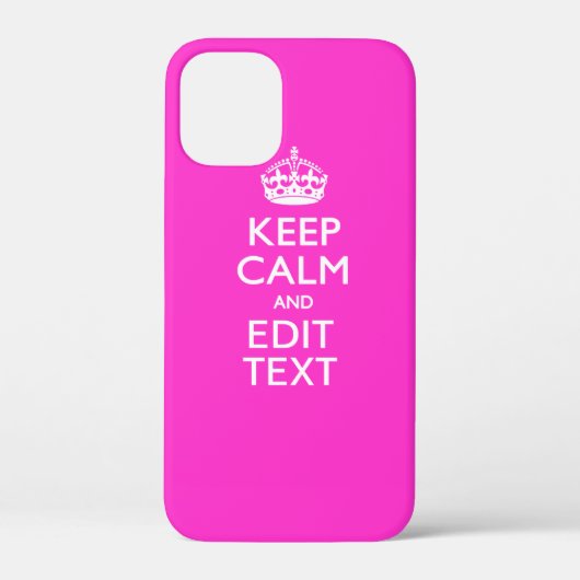 パーソナライズされた保CALMとテキストピ鮮やかンク Case-Mate iPhoneケース (裏面)