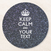 パーソナライズされた保CALMとテキストプリント ラウンドペーパーコースター (正面)