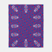 パーソナライズされた保Calmとテキスト数々の色 フリースブランケット (正面)