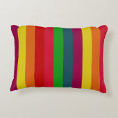 パーソナライズされた保CALMとレインボーのテキスト アクセントクッション (裏面)