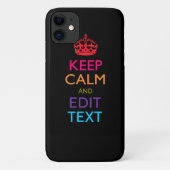 パーソナライズされた保CALMと編集文字数々の色 Case-Mate iPhoneケース (裏面)