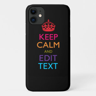パーソナライズされた保CALMと編集文字数々の色 iPhone 11 ケース