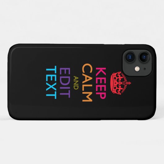 パーソナライズされた保CALMと編集文字数々の色 Case-Mate iPhoneケース (裏面(横))